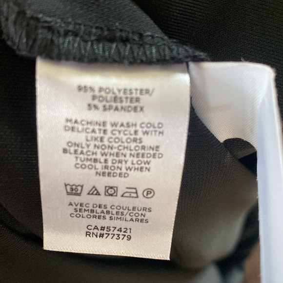 ANN TAYLOR  BLACK CAP SLEEVE BELTED DRESS 8 NEW STRETCHY - Picture 10 of 10